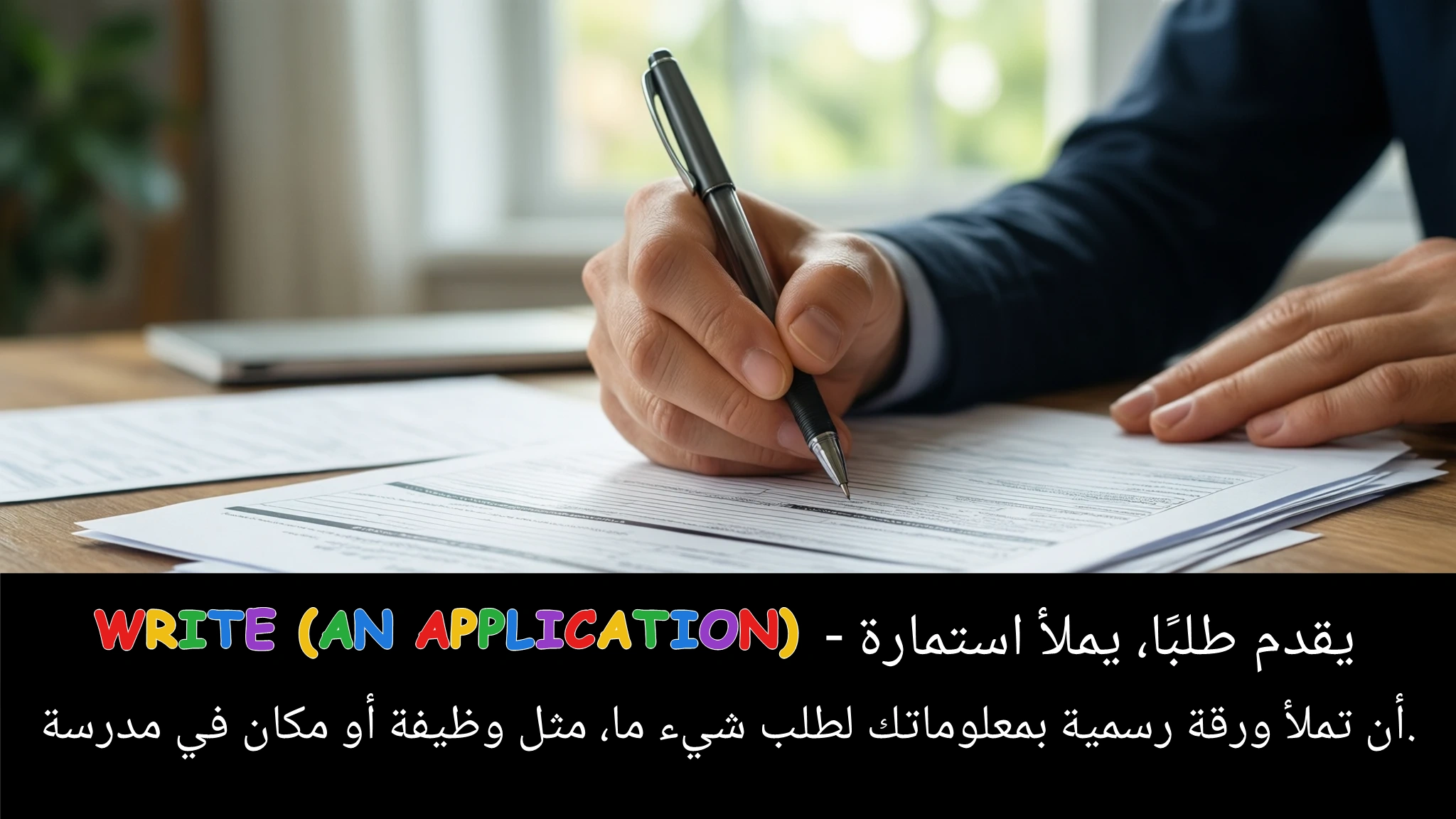 Arabic Illustration for write (an application)